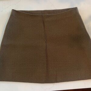 Olive Green Knit Miniskirt